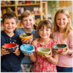 Kreatives Ferienwochenangebot für Kinder- Pappmache Lebensfreudemalwerkstatt bei meißen