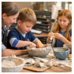 Familien eltern Kind Ferienworkshop Lebensfreudemalwerkstatt bei meißen