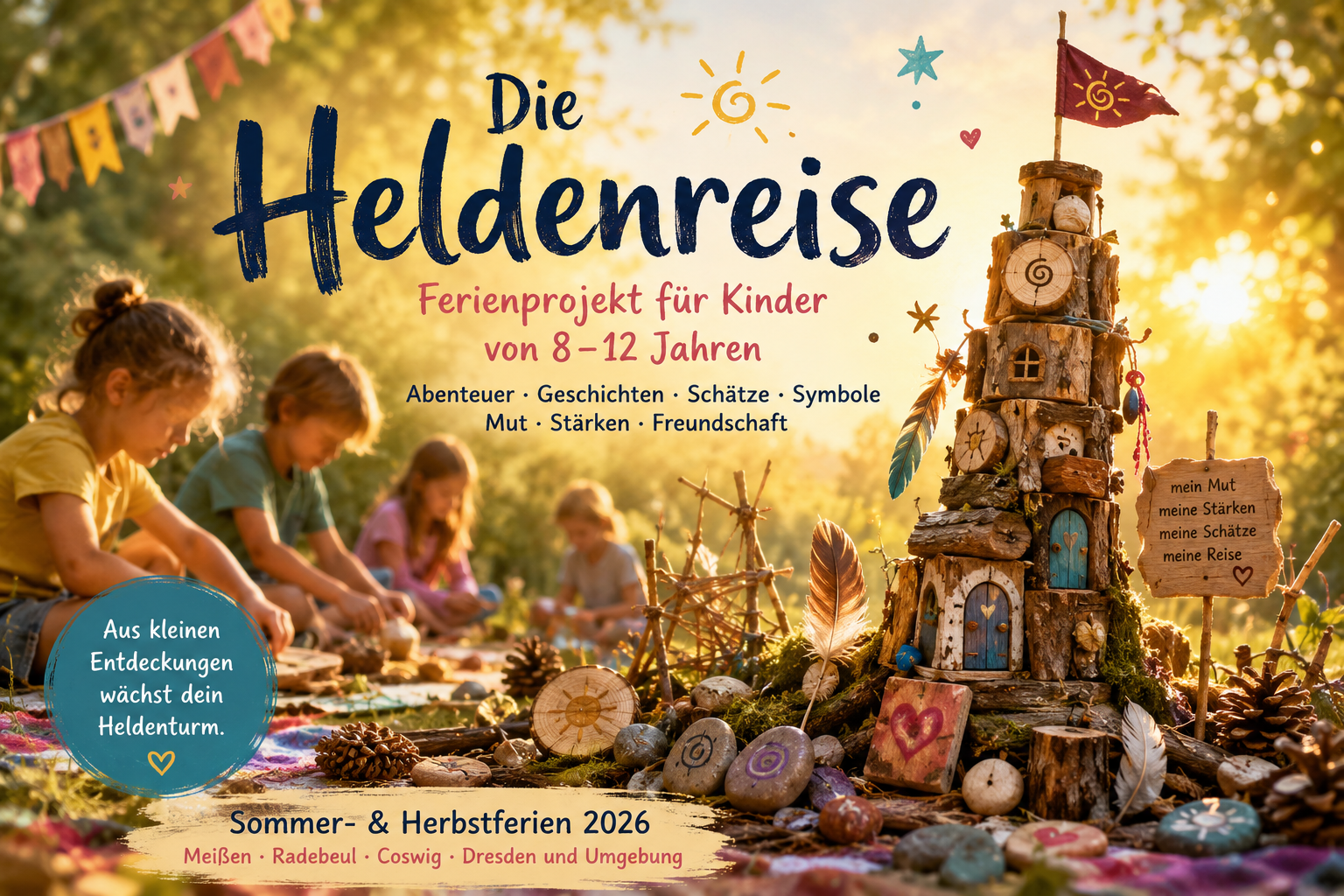 Heldenreise Ferienprojekt für Kinder bei Meißen